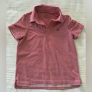 Vineyard Vines Red and White Striped performance Shirt